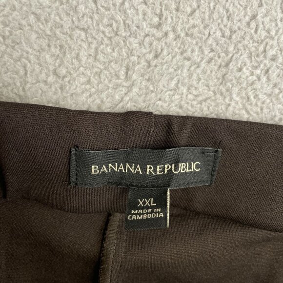 NEW Banana Republic Women's XXL Ponte Pant Brown Pullon Slim Leg Stretched - Picture 6 of 10